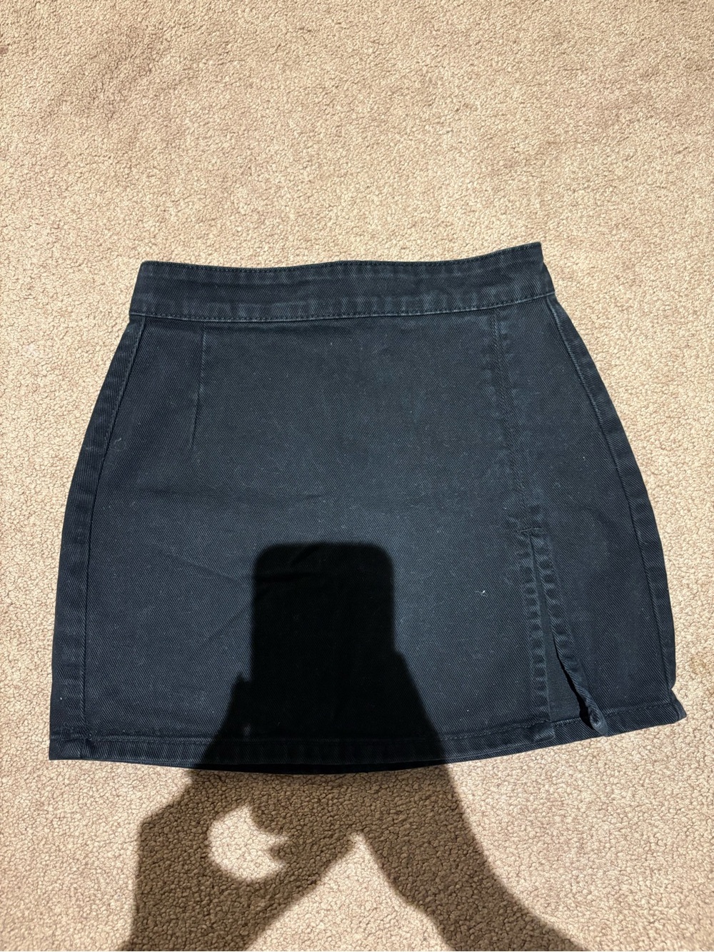 Lioness black jean mini skirt size xxs